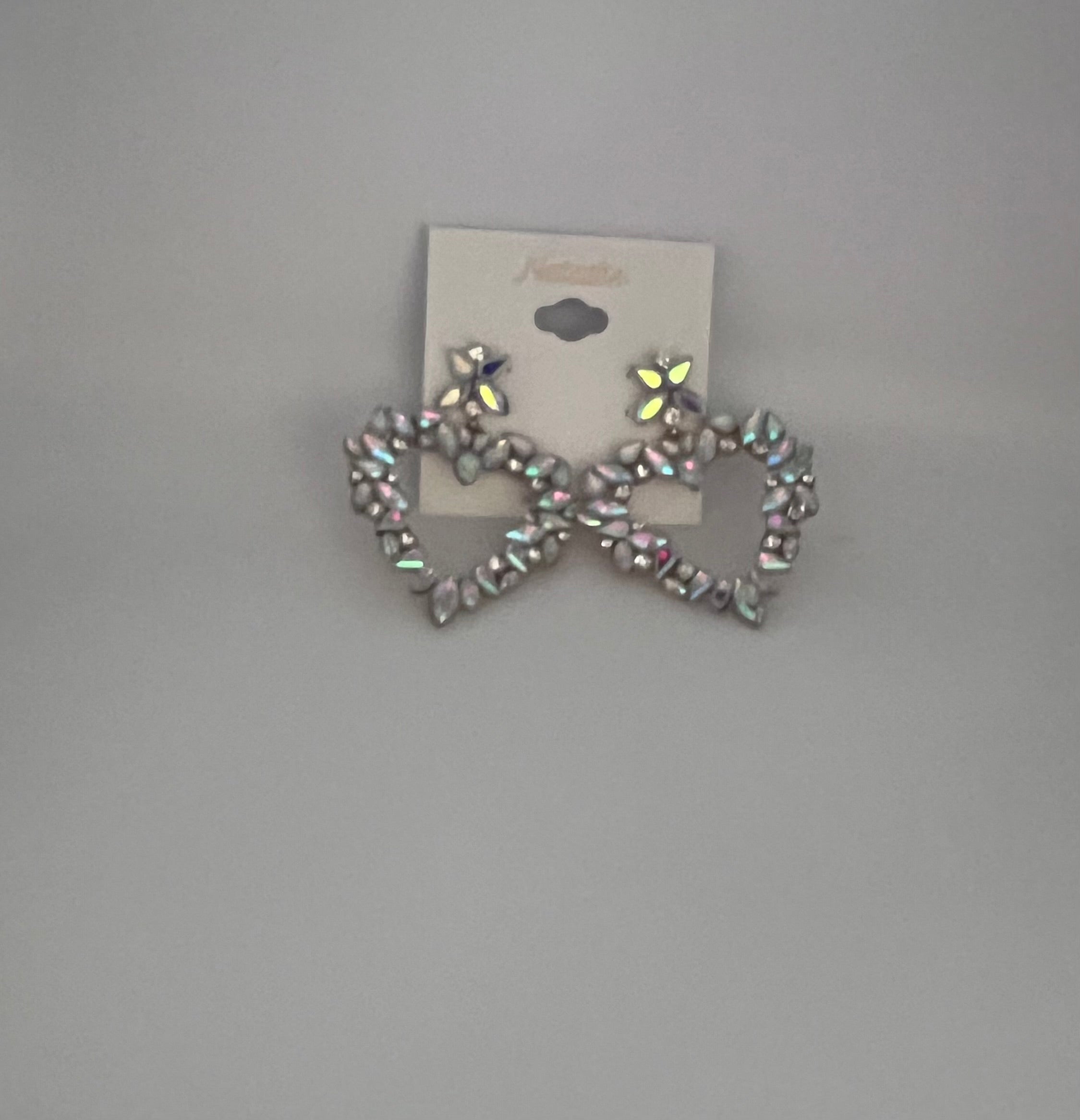 Natasha diamond heart earrings