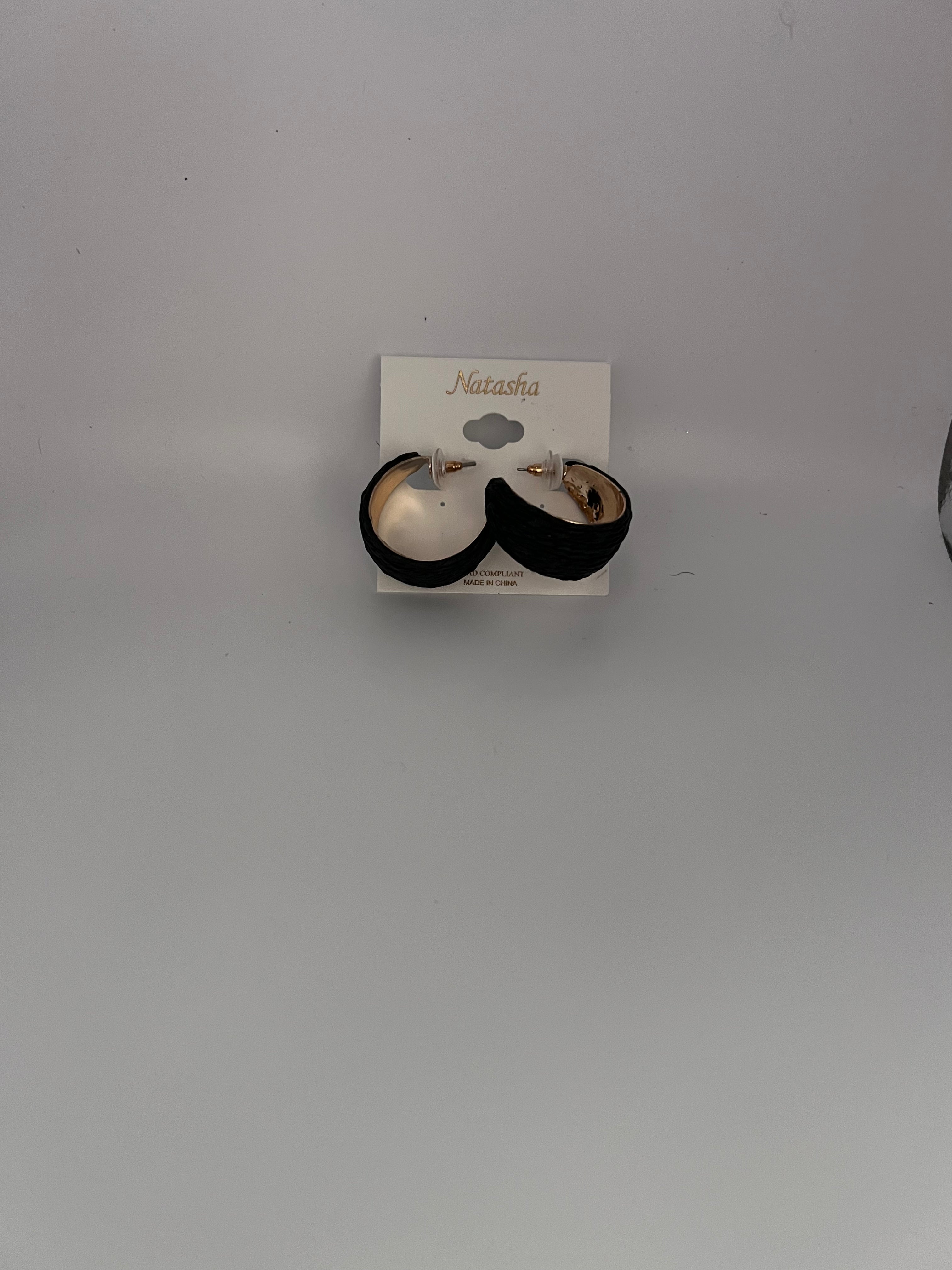 Black custom earrings