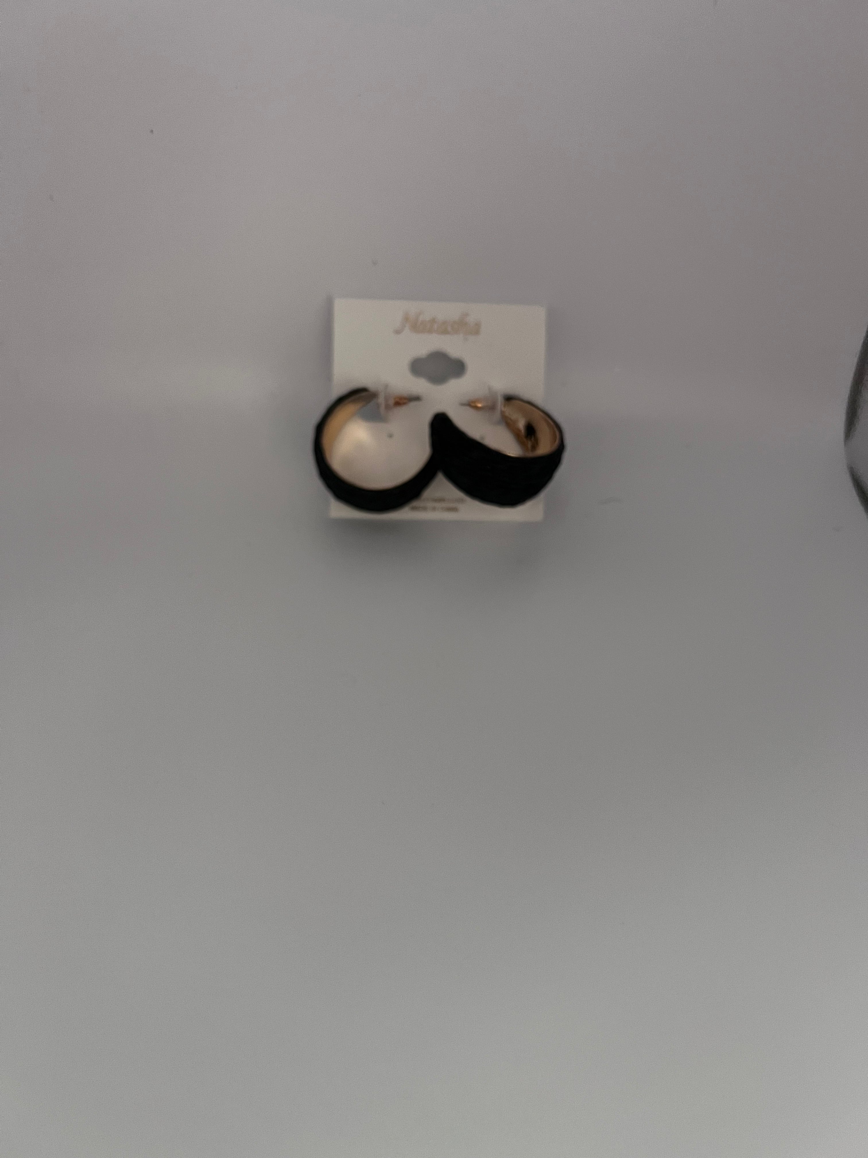Black custom earrings