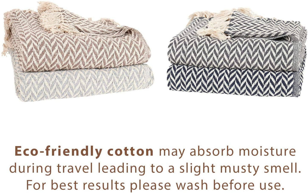 Patterned Cotton Throw Blanket