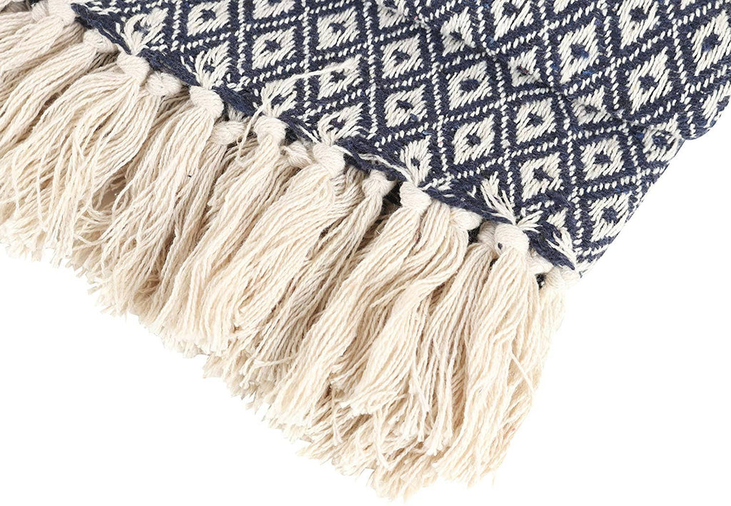 Patterned Cotton Throw Blanket