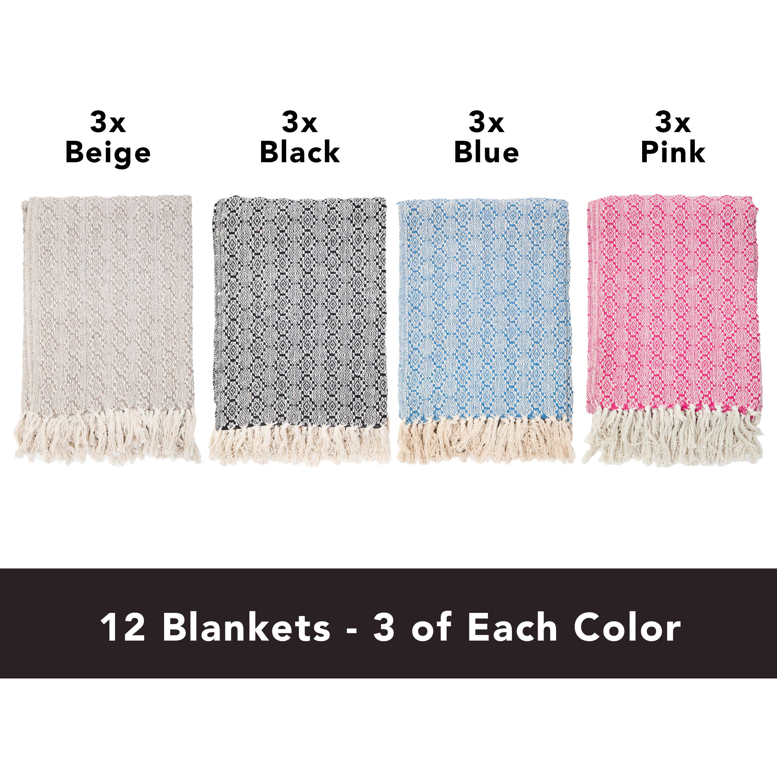 Patterned Cotton Throw Blanket