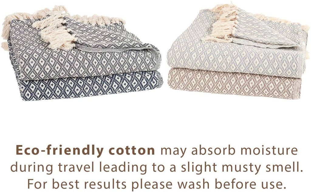 Patterned Cotton Throw Blanket