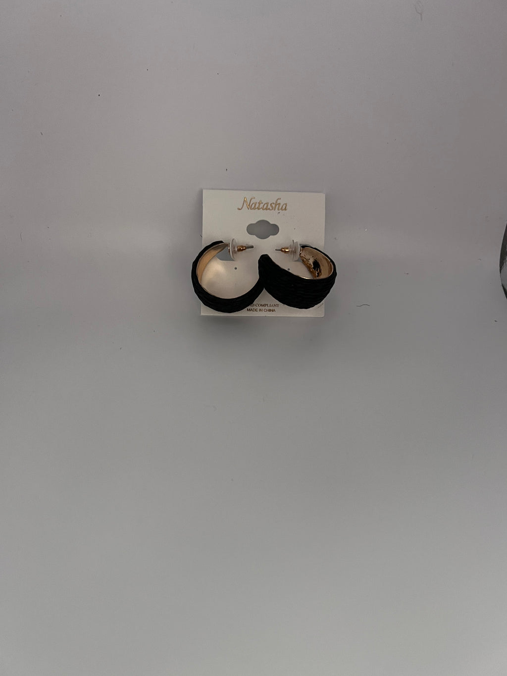 Black custom earrings