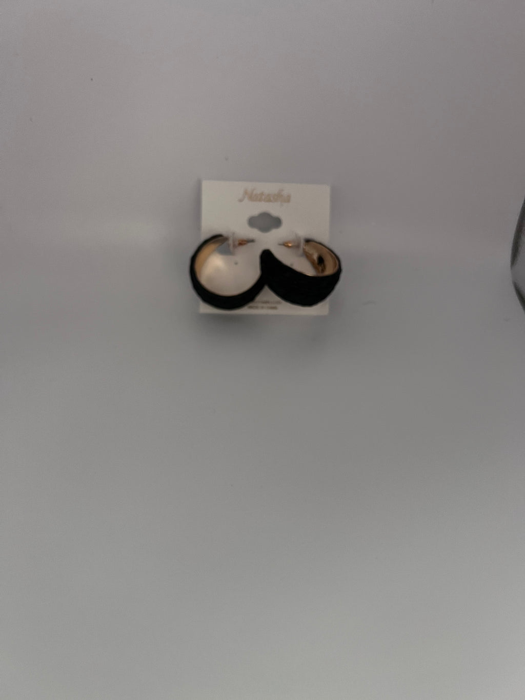 Black custom earrings
