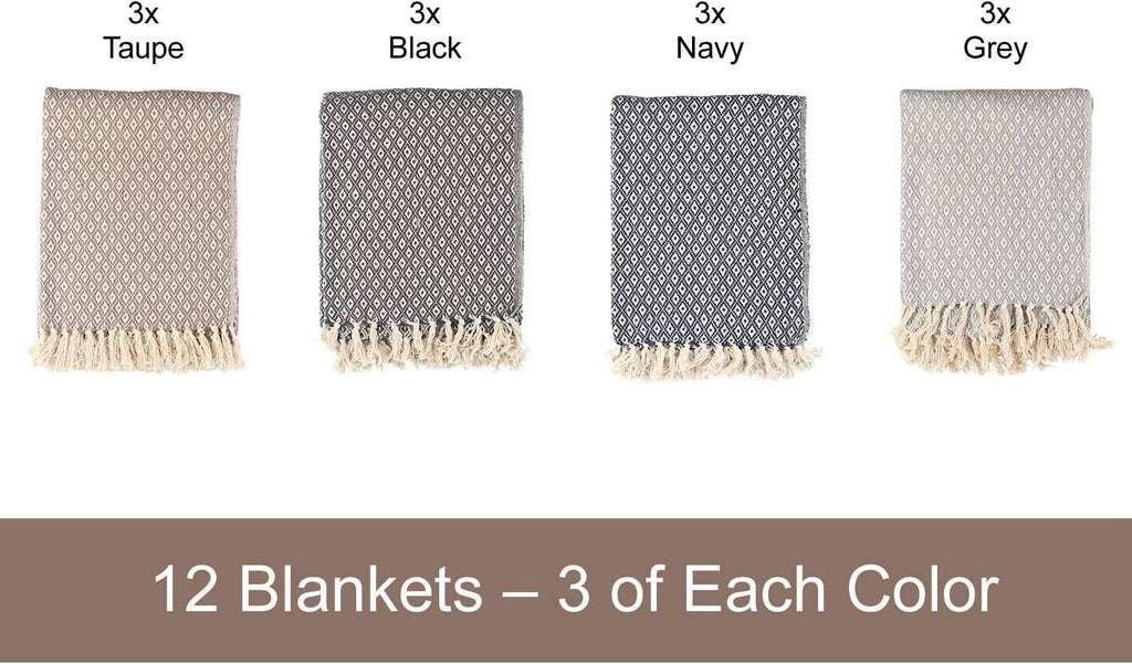 Patterned Cotton Throw Blanket