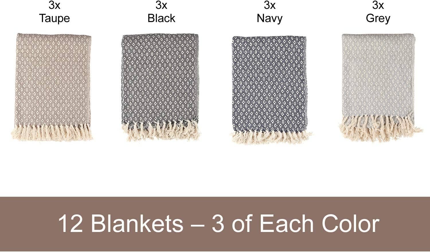 Patterned Cotton Throw Blanket