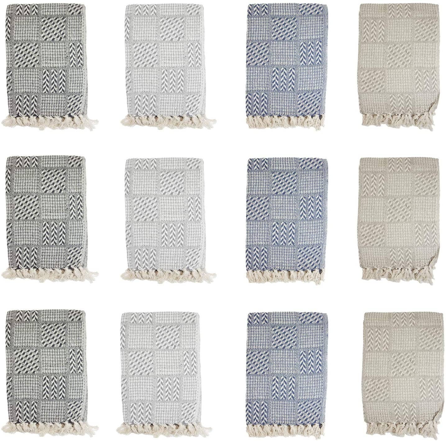 Patterned Cotton Throw Blanket