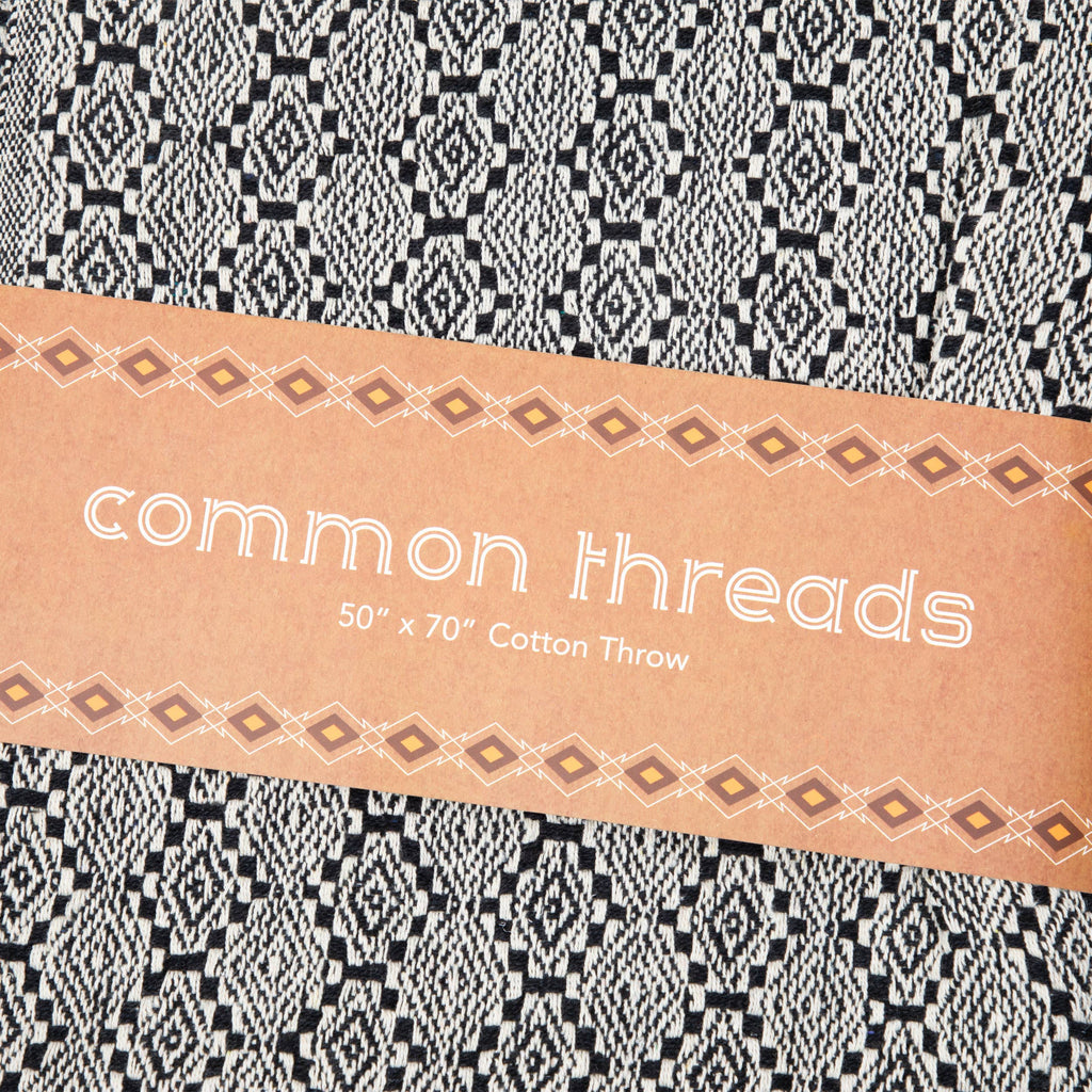 Patterned Cotton Throw Blanket